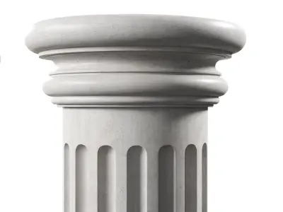 Marble Quintet Columns with Classic Design 2 3D model