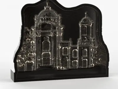 Dominican Cathedral in Lviv relief 3D print model