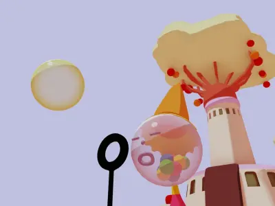 Candy Kingdom Low-poly 3D model