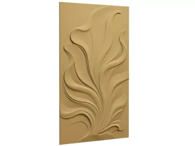 Modern Decorative Relief Wall Decor Set STL Mural CNC 389 3D model