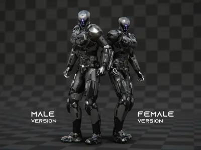 Cyborg Characters - Creatures 3D Model Pack