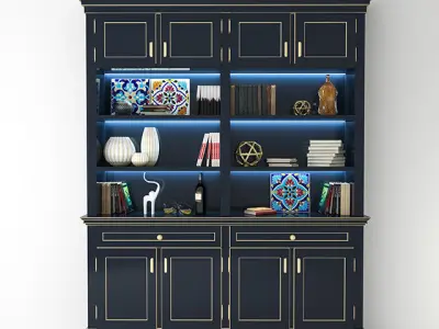 booikcase-Pack bookcase with bookshelves 3D model