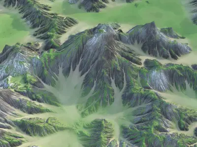 Landscape 140 Low-poly 3D model