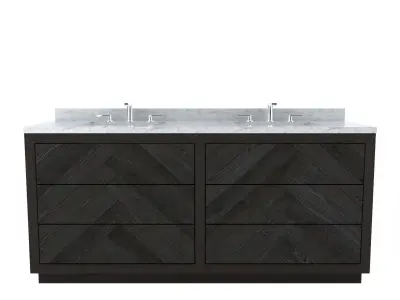 Restoration Hardware- Herringbone Vanity Cabinet-001 3D model