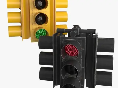 Street Traffic Light Collection 3D Model Pack