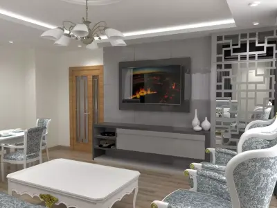 living room saloon 3D model