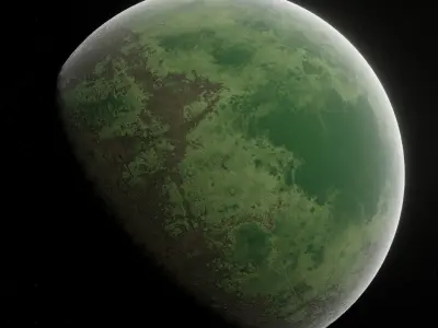 Planet Space Ready to game  Low-poly 3D model get