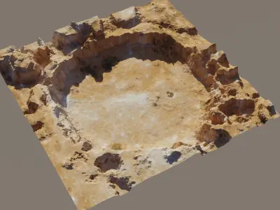 Crater 3D model Compete textures and materials  3D model