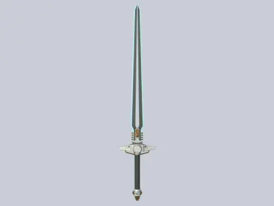 Scifi sword Low-poly 3D model