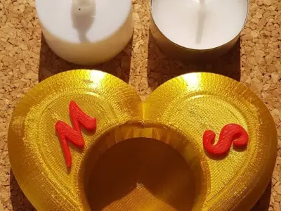 Heart Candle Holder 3D print model