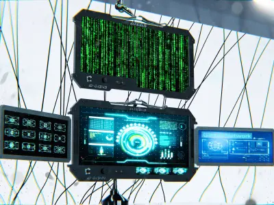 Sci-fi Displays 3D model