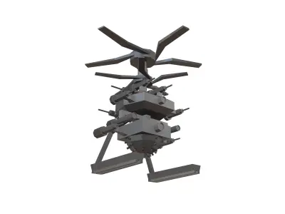 Cartoon Wepon Drone V2 002 Low-poly 3D model
