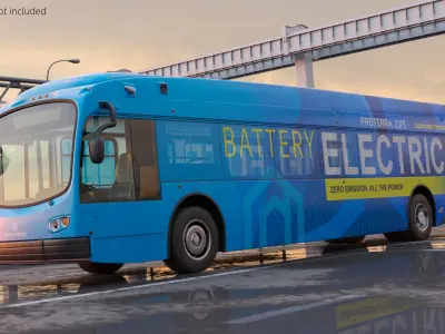  Proterra ZX5 Urban Electric Bus Simplified 