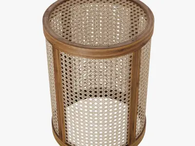 Rattan bench 3D model