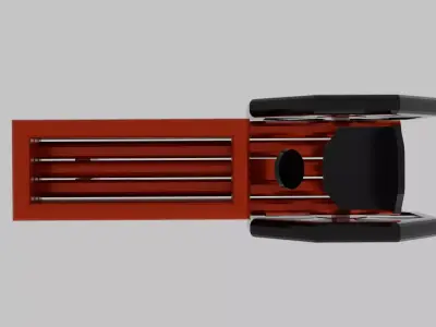 Farmall Inspired Tractor Shaped Flower Planter Low-poly 3D model