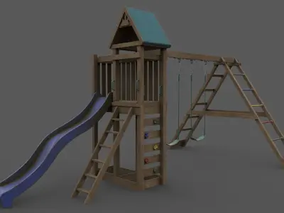 PBR Playground Jungle Gym 03 Low-poly 3D model