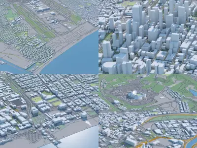 Los Angeles City in California USA 2025 3D model