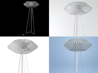 V floor lamp 3D model