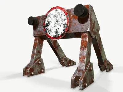 Baffer Stop Low-poly 3D model