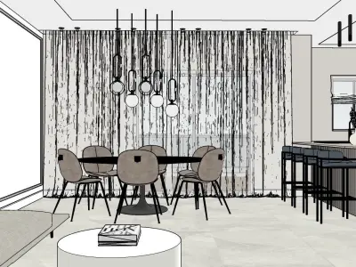 Modern European style house 3D model