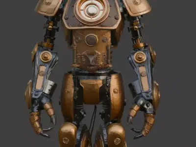 Steampunk Robot 3D model purchase