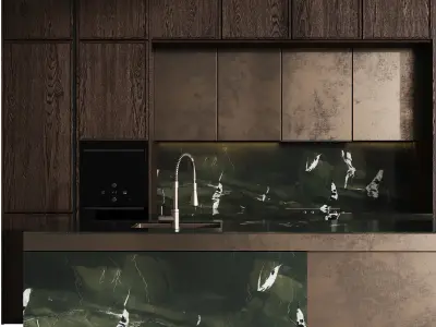 Modern Kitchen with Island  3D model