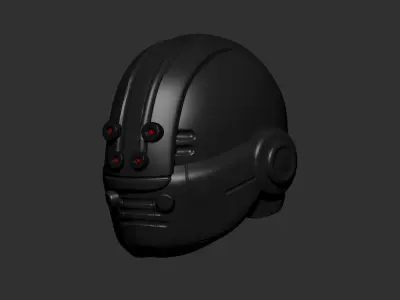 helmet high poly sculpt 3d printable ver 7 3D model 3D model 124