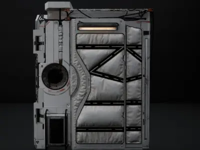 Scifi Door Animated 3D model