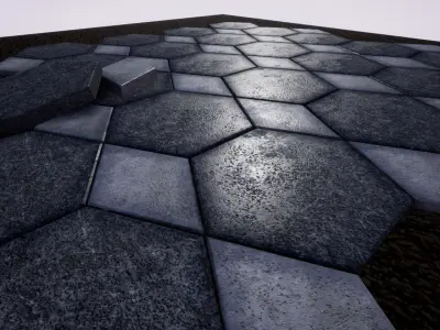 Paver 3D Model and 4K Textures Low-poly 3D model