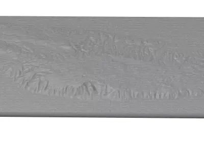 Brac island 3D model terrain Low-poly 3D model