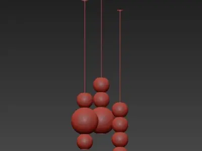 Formagenda spheres hanging from ceiling 3D model