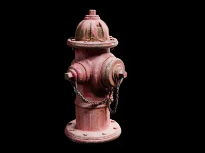 An Ole Fire Hydrant Low-poly 3D model