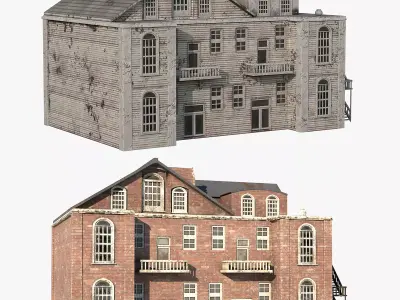 Detailed 4K Old House 3D model