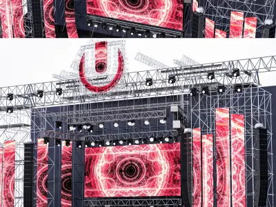 EDM Concert Stage 3D model