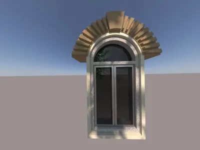 Window frame with contemporary design 3D model