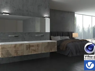 Bathroom - Vray6 - C4D 3D model