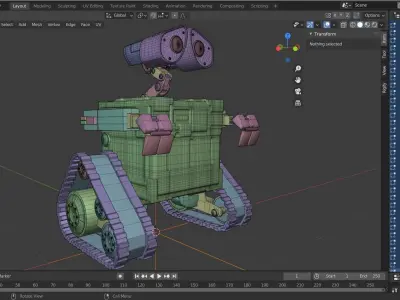 Wall E 3D Model robot Low-poly 3D model
