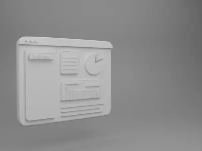 UI Frame Illustration 3D model