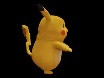 Pikachu Model With Fur 3D model