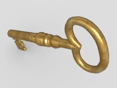 Key 5 Low-poly 3D model