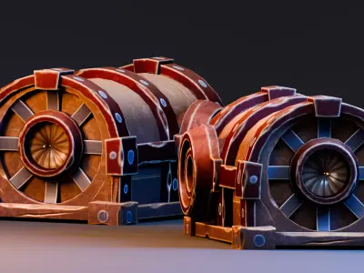 Interactive Object - Laser Barrier Low-poly 3D model