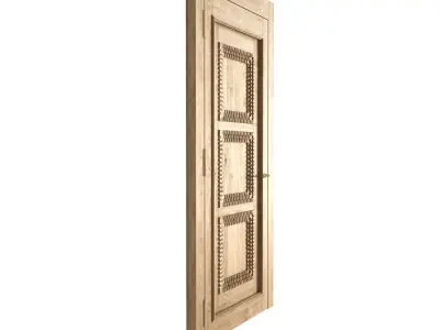 Modern wood door 3D model