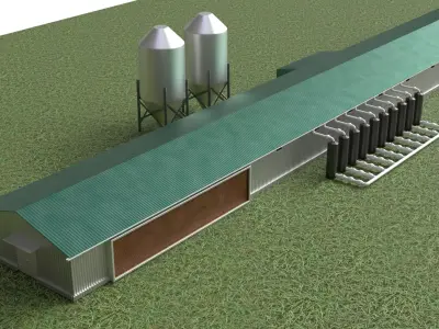 Rainwater Harvesting System on Poultry Farm 3D model
