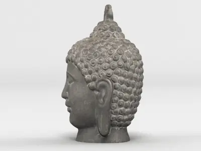 Buddha Head Statue 2 3D model