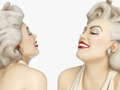  Marilyn Monroe Wind Dress Statue 