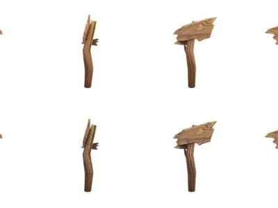 Guidepost Pack 60-69 Low-poly 3D model