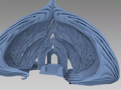 Dantes Glass wall 4 3D model