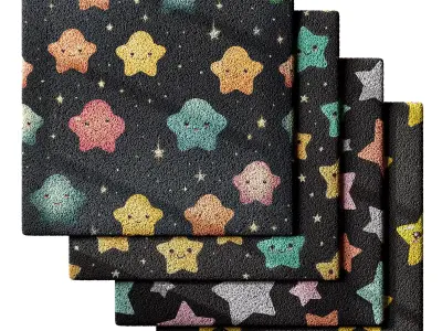 Kids Carpet Set 39 3D model