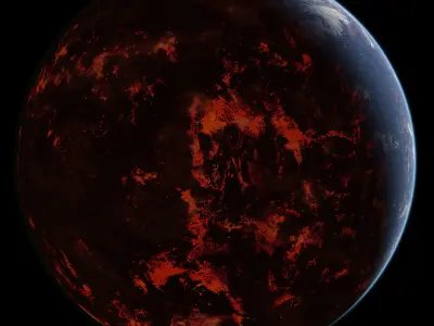 Planet Terakuul Volcanic 12K 3D model