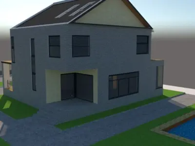 Contemporan House  3D print model